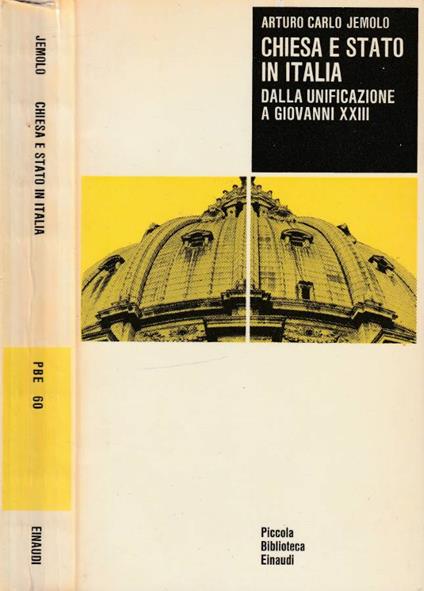 Chiesa e stato in Italia - Arturo Carlo Jemolo - copertina