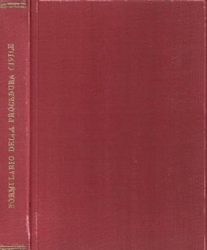 Formulario della procedura civile - copertina