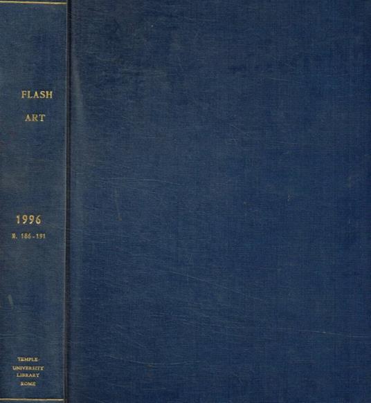 Flash Art. The world's leading art magazine n.186-191, anno 1996 - copertina