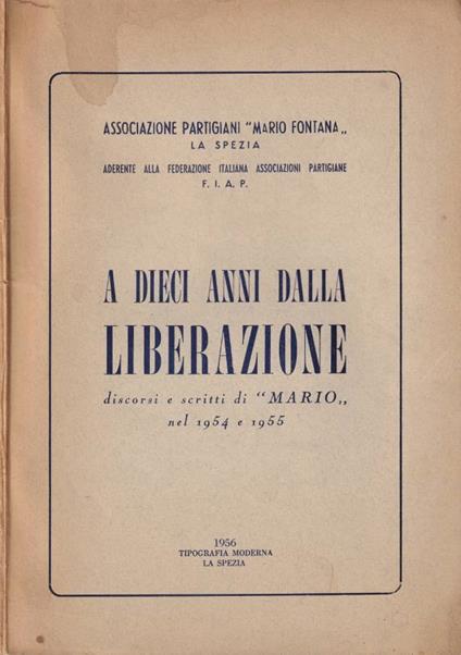A dieci anni dalla liberazione - copertina