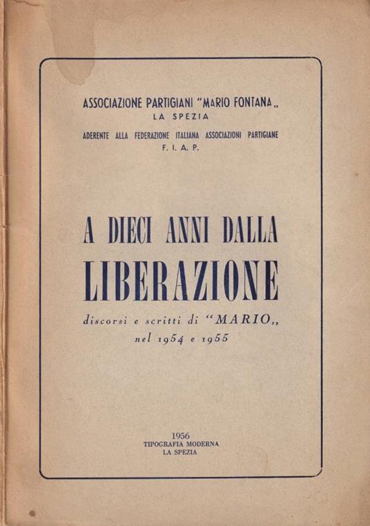 A dieci anni dalla liberazione - copertina