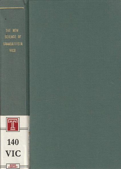 The New Science of Giambattista Vico - copertina