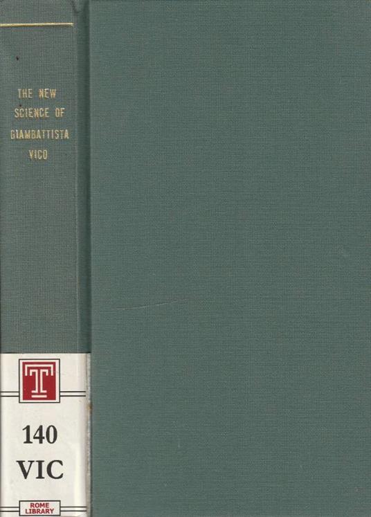 The New Science of Giambattista Vico - copertina