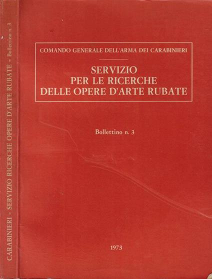 Servizio per le ricerche delle opere d'arte rubate - copertina