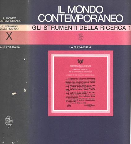 Gli strumenti della ricerca. Percorsi di lettura. Volume X. Tomo 1 - copertina
