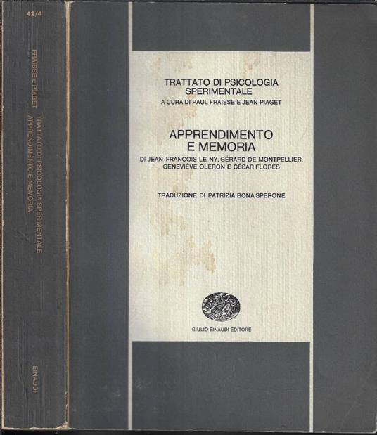 Apprendimento e memoria - copertina