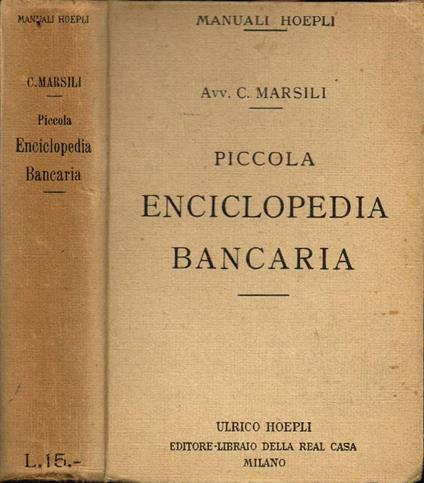 Piccola Enciclopedia Bancaria - copertina