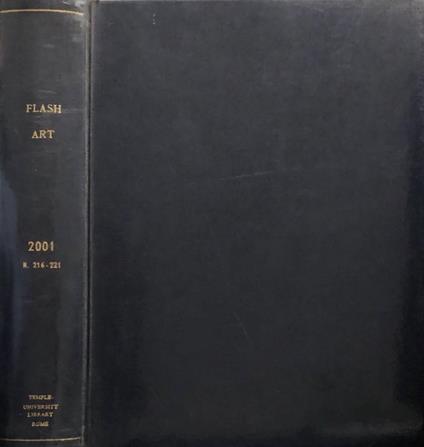 Flash art anno 2001, n216-221 - copertina