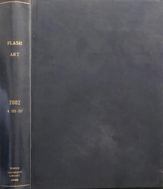 Flash art anno 2002, n222-227 - copertina