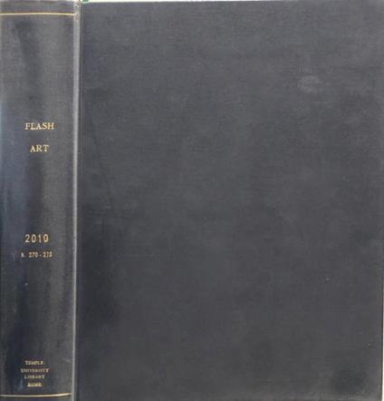 Flash art anno 2010, n270-275 - copertina