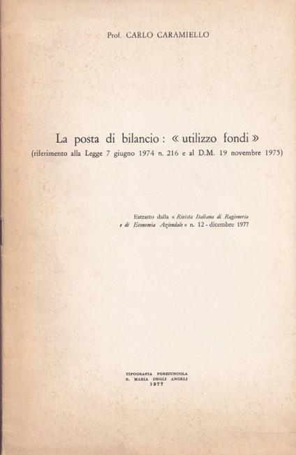 Le posta di bilancio: "Utilizzo fondi" - copertina
