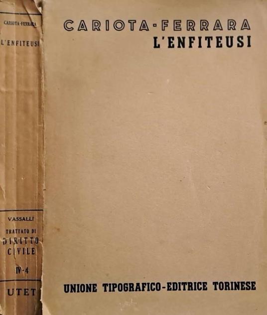 L' enfiteusi - copertina