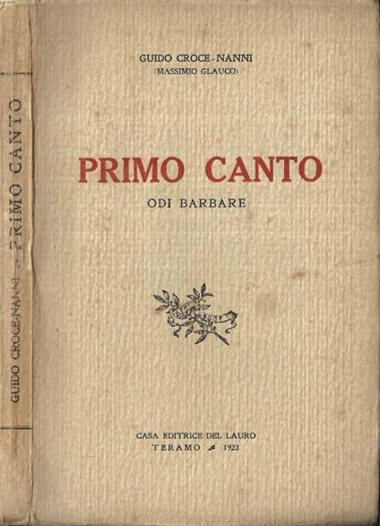 Primo canto - copertina