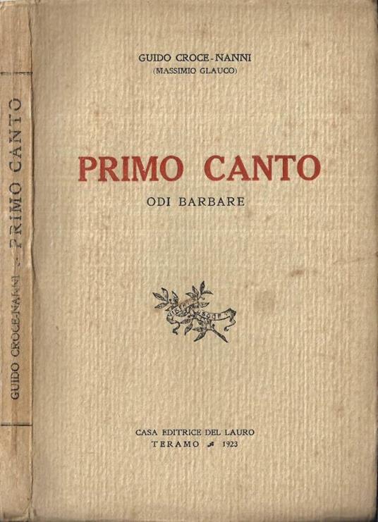 Primo canto - copertina