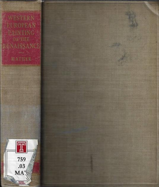 Western european painting of the Renaissance - copertina