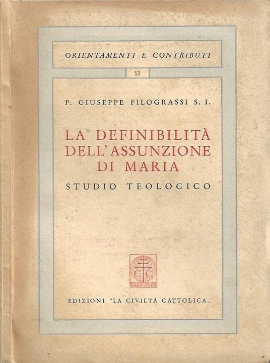 La definibilità dell'Assunzione di Maria - copertina