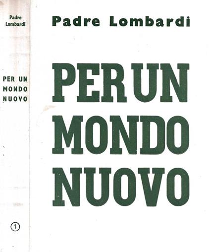 Per un mondo nuovo - copertina