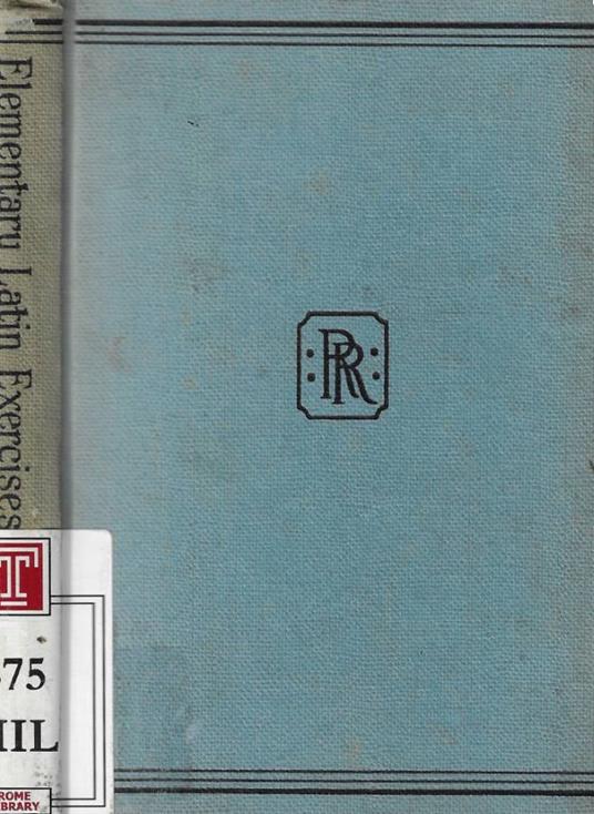 Elementary latin exercises - copertina