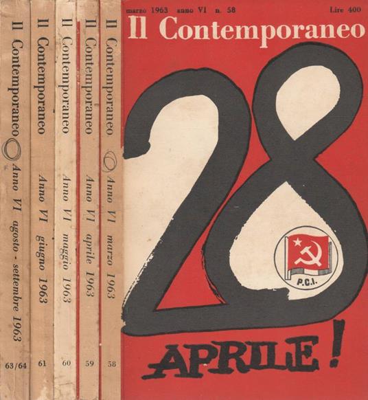Il Contemporaneo anno VI, n 58,59,60,61,63-64 1963 - copertina