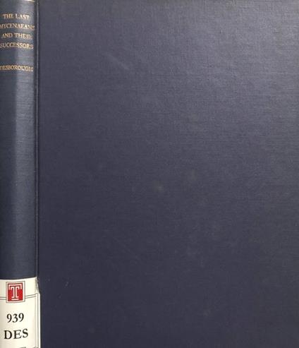 The last mycenaeans and their successors - copertina