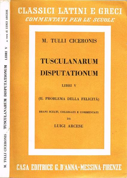 Tusculanarum Disputationum - copertina