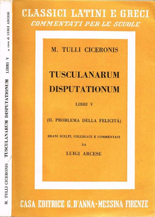 Tusculanarum Disputationum - copertina