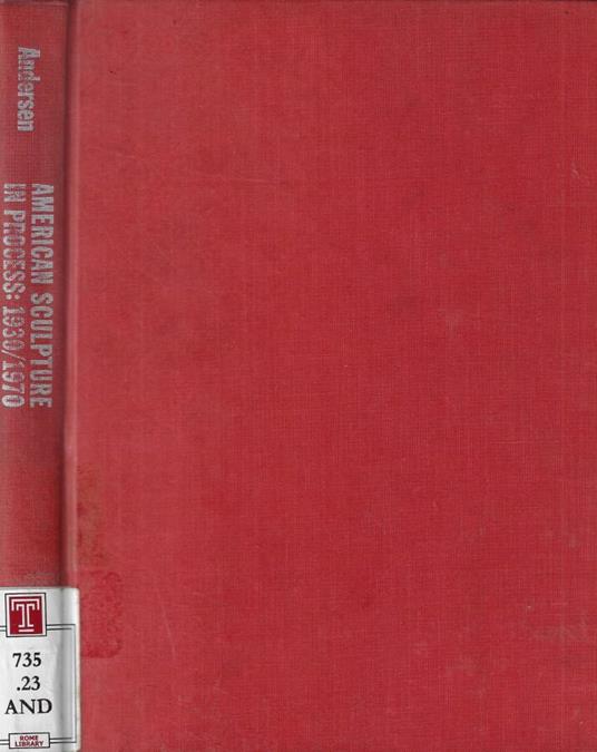 American sculpture in process: 1930/1970 - copertina