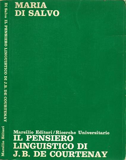 Il pensiero linguistico di J.B. De Courtenay - copertina