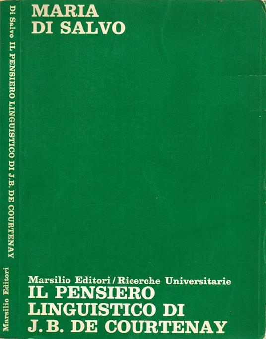 Il pensiero linguistico di J.B. De Courtenay - copertina