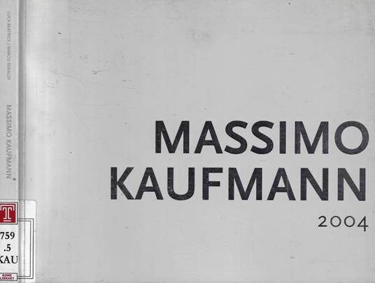 Massimo Kaufmann 2004 - copertina