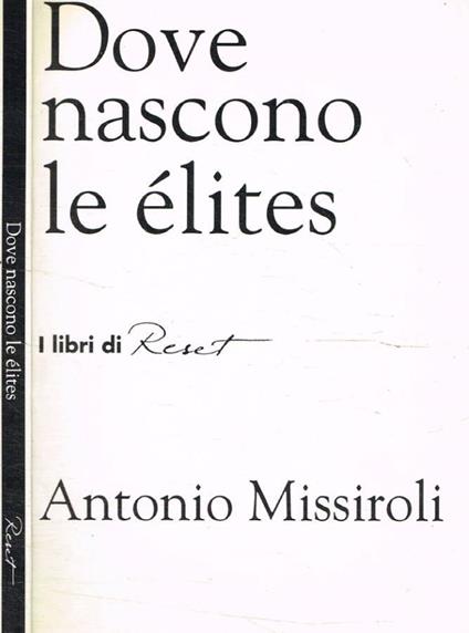 Dove nascono le élites - copertina