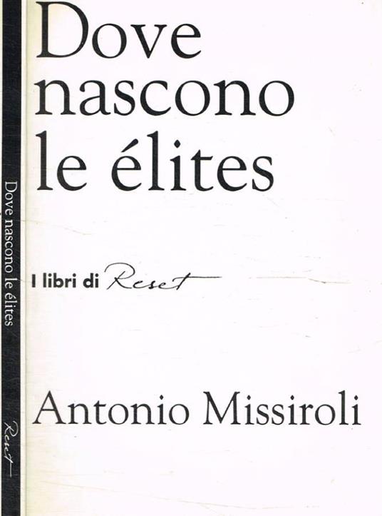 Dove nascono le élites - copertina