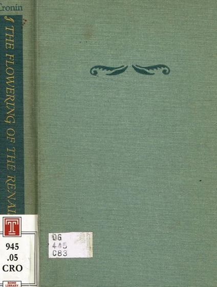 The flowering of the Renaissance - Vincent Cronin - copertina