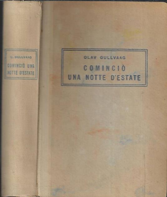 Cominciò una notte d'estate - Olav Gullvaag - copertina