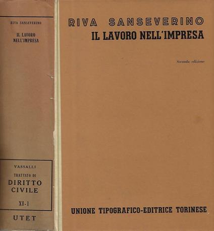 Il lavoro nell'impresa - Luisa Riva Sanseverino - copertina