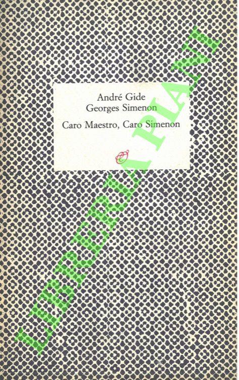 Caro Maestro, Caro Simenon - copertina