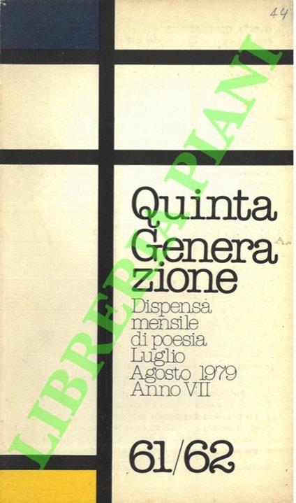 Quinta Generazione (Dispensa mensile di poesia) - copertina