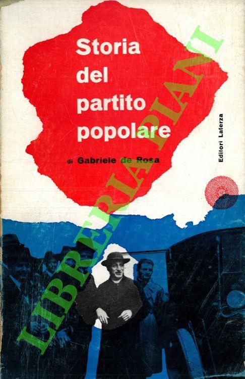Storia del partito popolare - Gabriele De Rosa - copertina
