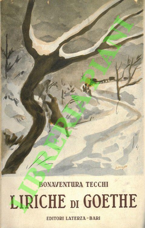 Sette liriche di Goethe - Bonaventura Tecchi - copertina