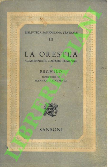 Orestea - Eschilo - copertina