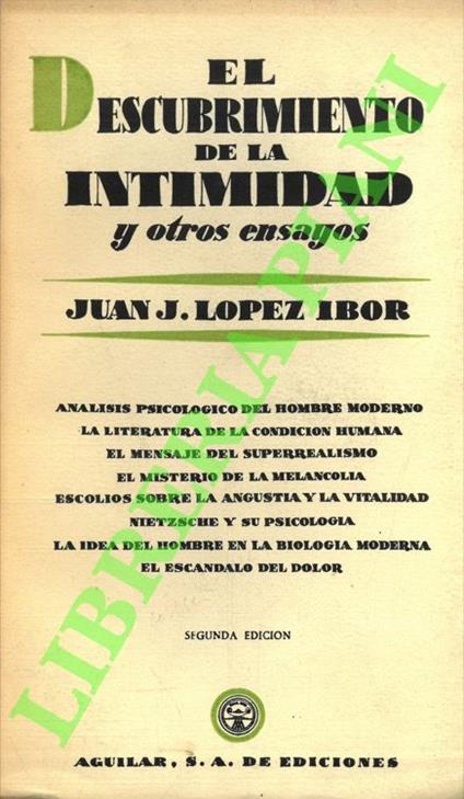 El descubrimiento de la intimidad y otros ensayos - copertina