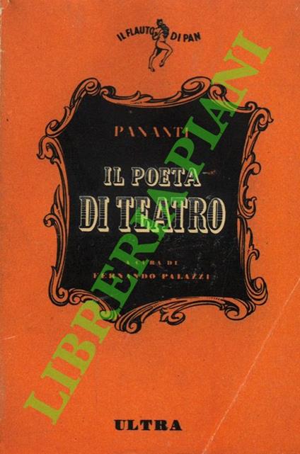 Il poeta di teatro - Filippo Pananti - copertina