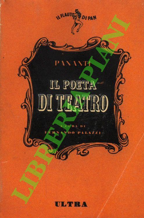 Il poeta di teatro - Filippo Pananti - copertina