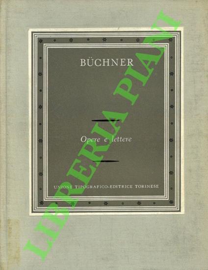 Opere e lettere - Georg Büchner - copertina