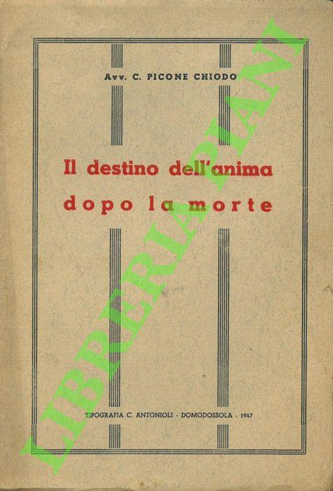 Il destino dell'anima dopo la morte - C. Picone Chiodo - copertina