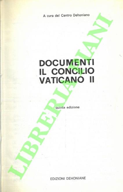 Documenti. Il Concilio Vaticano II - copertina