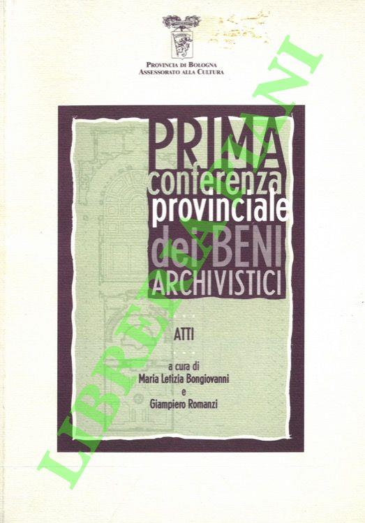 Prima conferenza provinciale dei Beni Archivistici. Atti - copertina