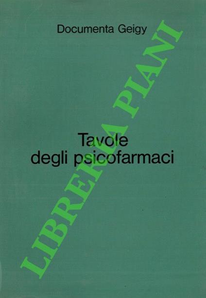 Tavole degli psicofarmaci - copertina