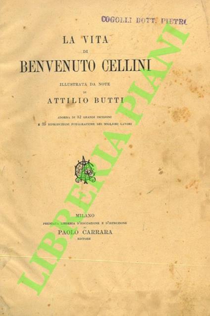 vita - Benvenuto Cellini - copertina