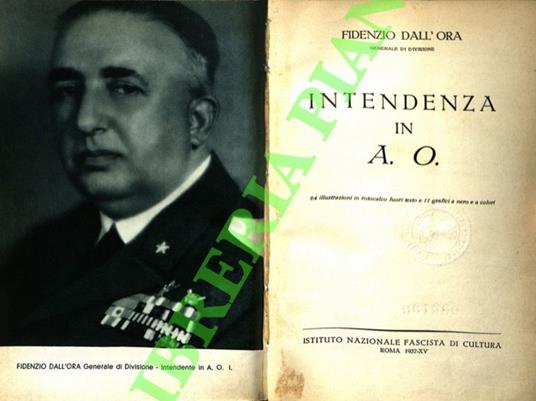 Intendenza in A.O - Fidenzio Dall'Ora - copertina